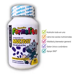 GENERICO - MULTIVITAMÍNICO EN GOMITAS PARA NIÑOS - NUTRICIÓN COMPLETA - 60 GOMITAS SABOR ARÁNDANO