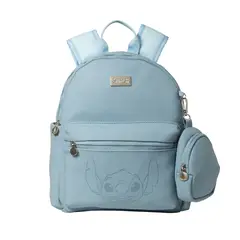 DISNEY CLASICOS - Mini Mochila Mujer Stitch Sky Blue Limited Edition Disney Con Monedero