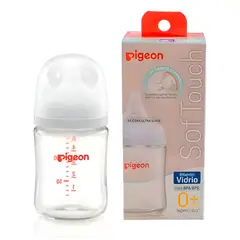 PIGEON - Biberon Vidrio 160ML Anticólico y Libre de BPA