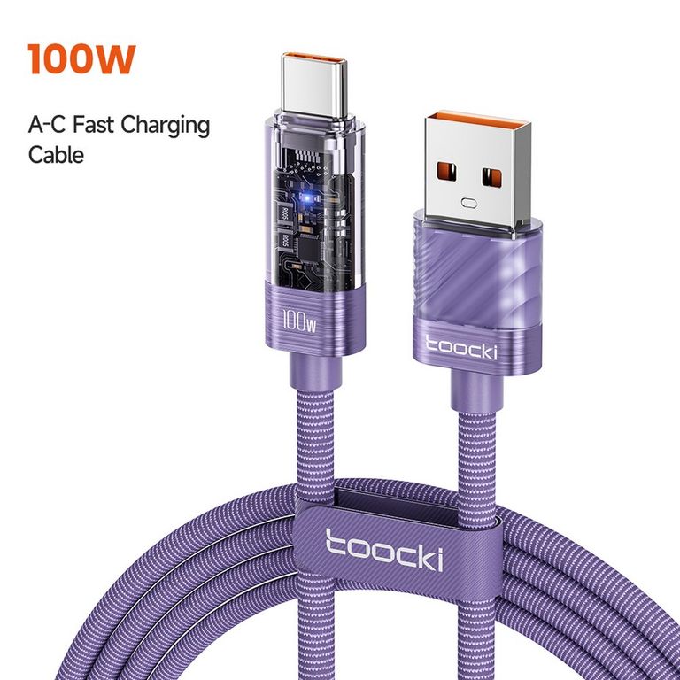 Cable USB C 100W - 2 Metros de Nylon - Marca Toocki