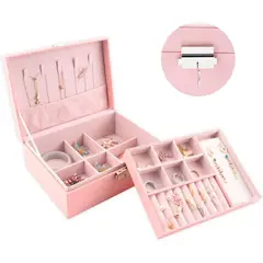 GENERICO - ORGANIZADOR DE JOYAS COLOR ROSADO