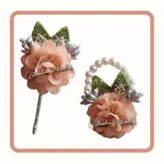 GENERICO - Conjunto Corsage Muñeca Y Boutonniere NUDE-