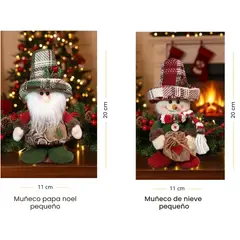 NOEL - PACK DE 6 MUÑECOS PARA ARBOL DE NAVIDAD- DECORACIÓN NAVIDAD - 20CM ALTO X 11CM ANCHO SNOW GARLAND