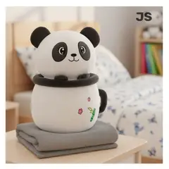 GENERICO - PELUCHE 3 EN 1 PANDITA BEBE CON MANTA GRANDE JS