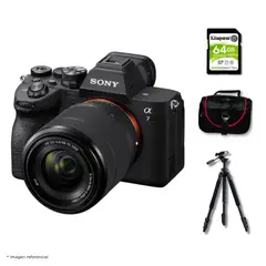 SONY - Cámara Alpha a7 IV Full Frame Mirrorless + Lente 28-70mm + Kit Deluxe
