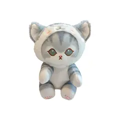 KOKO STATION - Peluche Mofusand Gris Capucha Lobito 23 cm