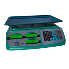 GENERICO - Balanza Bodeguera 40 Kg - 5 gr Doble Pantalla Hipocampo Verde