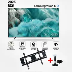 SAMSUNG - Televisor 55’’ QLED Q7F Vision AI Smart TV (2025) + Rack fijo + Antena Digital