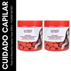 GENERICO - Pack x2 Mascarilla Capilar Fresa 500ml - FLOWER SECRET