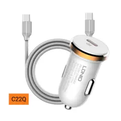 LDNIO - Cargador de Carro Portatil Blanco Tipo C C22Q