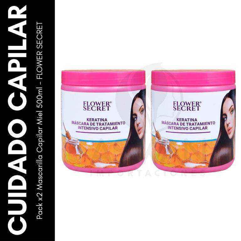 Pack x2 Mascarilla Capilar Miel 500ml - FLOWER SECRET