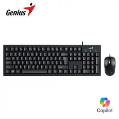 GENIUS - TECLADO + MOUSE KM-100SE AI COPILOT USB SP BLACK 31330009401