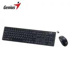 GENIUS - TECLADO + MOUSE SLIMSTAR 8230 DUAL WIRELESS/BT AI COPILOT MULTIMEDIA SP BLACK