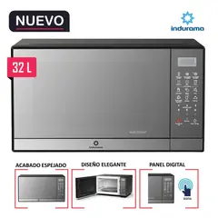 INDURAMA - Microondas Digital 32 litros MWI-32TNEP 1500 W