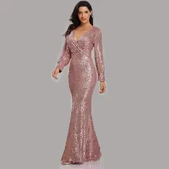 GENERICO - Vestido Elegante Dorado - Vestido Rosa