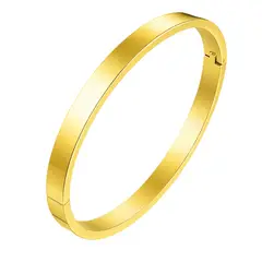 GENERICO - Puñera Pulsera Bangle Corazón Mujer Baño Oro