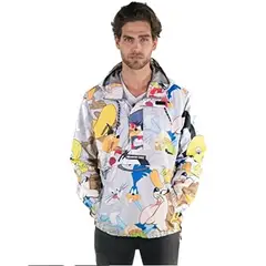 GENERICO - CASACA CORTAVIENTO UNISEX LOONEY TUNES MEMBERS ONLY TALLA M