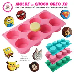 GENERICO - Molde de Silicona Choco Oreo de 8 cavidades para Repostería
