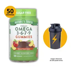 NATURE'S TRUTH - OMEGA 3, 6, 7, 9 - 50 GOMITAS VEGANAS + SHAKER