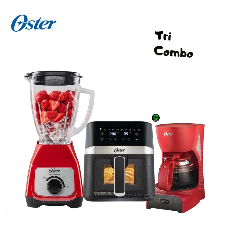 Combo Licuadora BLSTKAGRRD - Freidora y Cafetera Rojo
