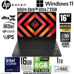 HP - Laptop OMEN 16-AN0001NR Intel Core Ultra 7 255H 16GB RAM 1TB SSD RTX 5060-8GB 16" WUXGA
