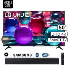 SAMSUNG - Televisor LG 50 Smart UHD 4K Thinq Ai 50UA7300PSB + Soundbar HW-B400F