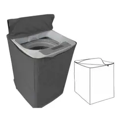 NACIONAL - Funda Impermeable Gruesa de Lavadora 10.5 - 15Kg Gris