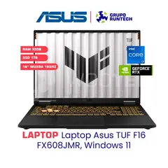 ASUS - LAPTOP GAMER TUF F16 FX608JMR-F16.I75060 I7-14650HX 32GB, 1TB SSD, RTX 5060 8GB, 16