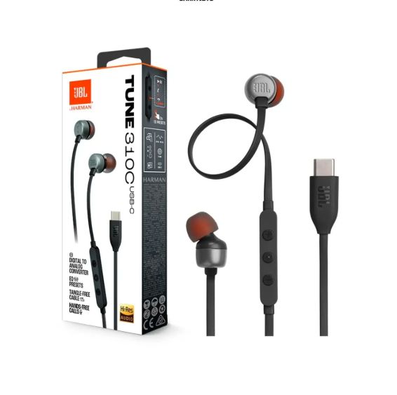 Auriculares USB-C Tune 310C Con Microfono - Negro