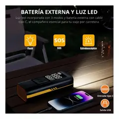 OEM - Arrancador Auto 5 En 1 + Inflador De Llantas + Power Bank