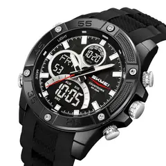 SKMEI - Reloj 2476 Negro Correa Silicona 3 tiempos