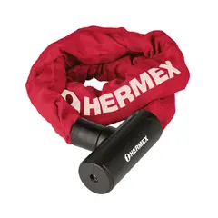 HERMEX - Candado con cadena forrada de 10 mm,