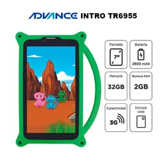 ADVANCE - Tablet Intro TR6955, 7" IPS 1024x600, Android 11 Go, 3G, Dual SIM, 32Gb, Ram 2Gb - Verde