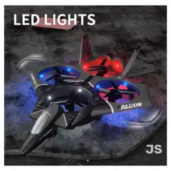 GENERICO - Avión Aerojet a Control Remoto Verde Con Luces a Control Remoto JS