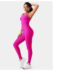 GENERICO - Enterizo Deportivo Mujer sin mangas acanalado