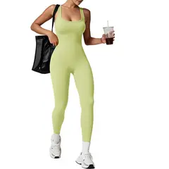 GENERICO - Enterizo Deportivo Mujer sin mangas acanalado