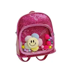 GENERICO - Mochila Kawaii Girasol Fucsia Kids