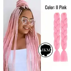 GENERICO - Kanekalon para Extensiones y Trenzas Africanas en Rosado