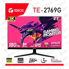 TEROS - Monitor 180HZ 1MS TE-2769G IPS PLANO 2K QHD 1440P RGB FREESYNC