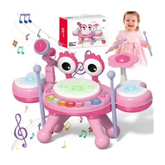 GENERICO - Crab Jazz Drum Cangrejo Tambor Batería Juguete Musical 3 en 1 para Bebé Niña