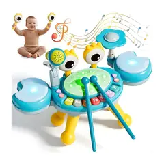 GENERICO - Crab Jazz Drum Cangrejo Batería Juguete Musical 3 en 1 para Bebé Niño