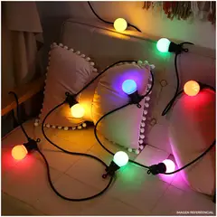 GENERICO - LUCES LED RGB DECORACION NAVIDAD PARA CUARTOS Y FIESTAS 5 METROS 20 FOCOS