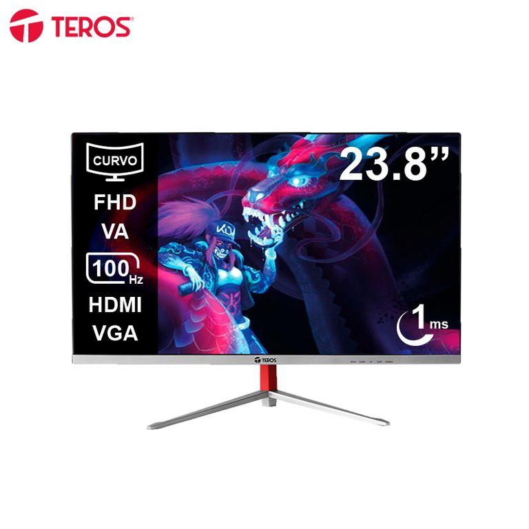 MONITOR CURVO TE-2402S 23.8 FHD VA 100Hz NEGRO
