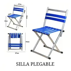 GENERICO - PACK 2 Silla AUXILIAR de Metal Plegable BALCON PISCINA PLAYA
