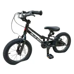 MILLER BIKES - Bicicleta de equilibrio y pedales 2 en 1 Negra aro 14