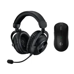 LOGITECH - Kit Mouse Superlight 2 Negro + Audifono Pro X 2 Negro