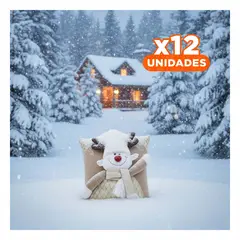 GENERICO - Pack12 Juego de Funda con Estilo Festivo y Reno con Relieve Dorado Y+Regalo Sticker