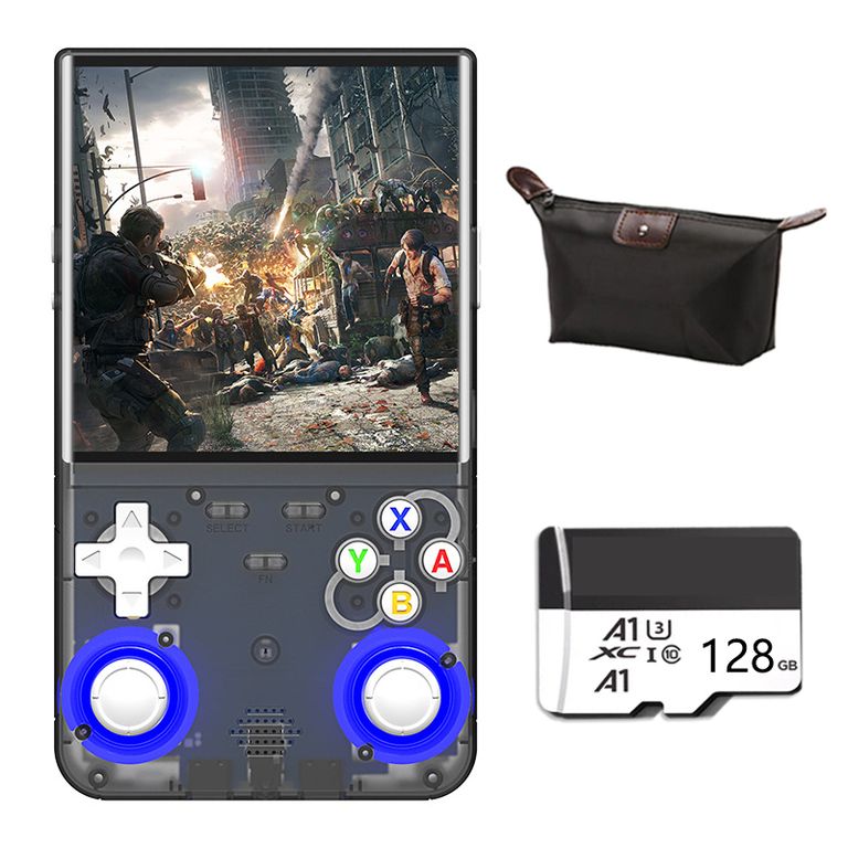 Consola Portatil Retro Game R36S Ultra 128GB Negro y Estuche