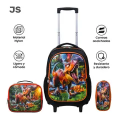 GENERICO - MOCHILA 3 EN 1 CON RUEDAS ESCOLAR PARA NIÑOS JS