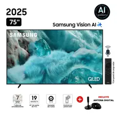 SAMSUNG - Televisor QLED 75" Visión AI Smart TV QN75Q7FAAGXPE - Nuevo 2025 + Antena Digital